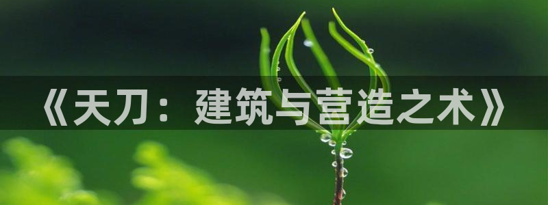 富联娱乐下载免费版：《天刀：建筑与营造之术》