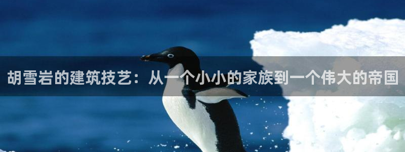 富联娱乐客户端怎么下载：胡雪岩的建筑技艺：从一个小小的家族到一个伟大的帝国