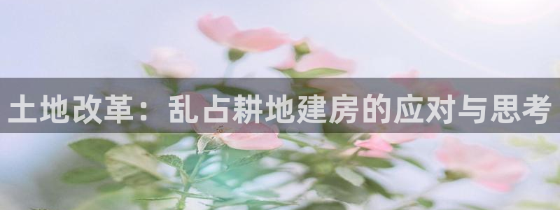 富联娱乐主管鳅天神779O3：土地改革：乱占耕地建房的应对与思考