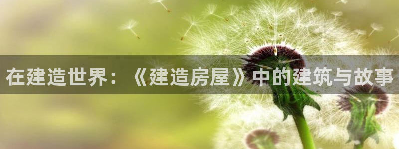 富联娱乐招商：在建造世界：《建造房屋》中的建筑与故事